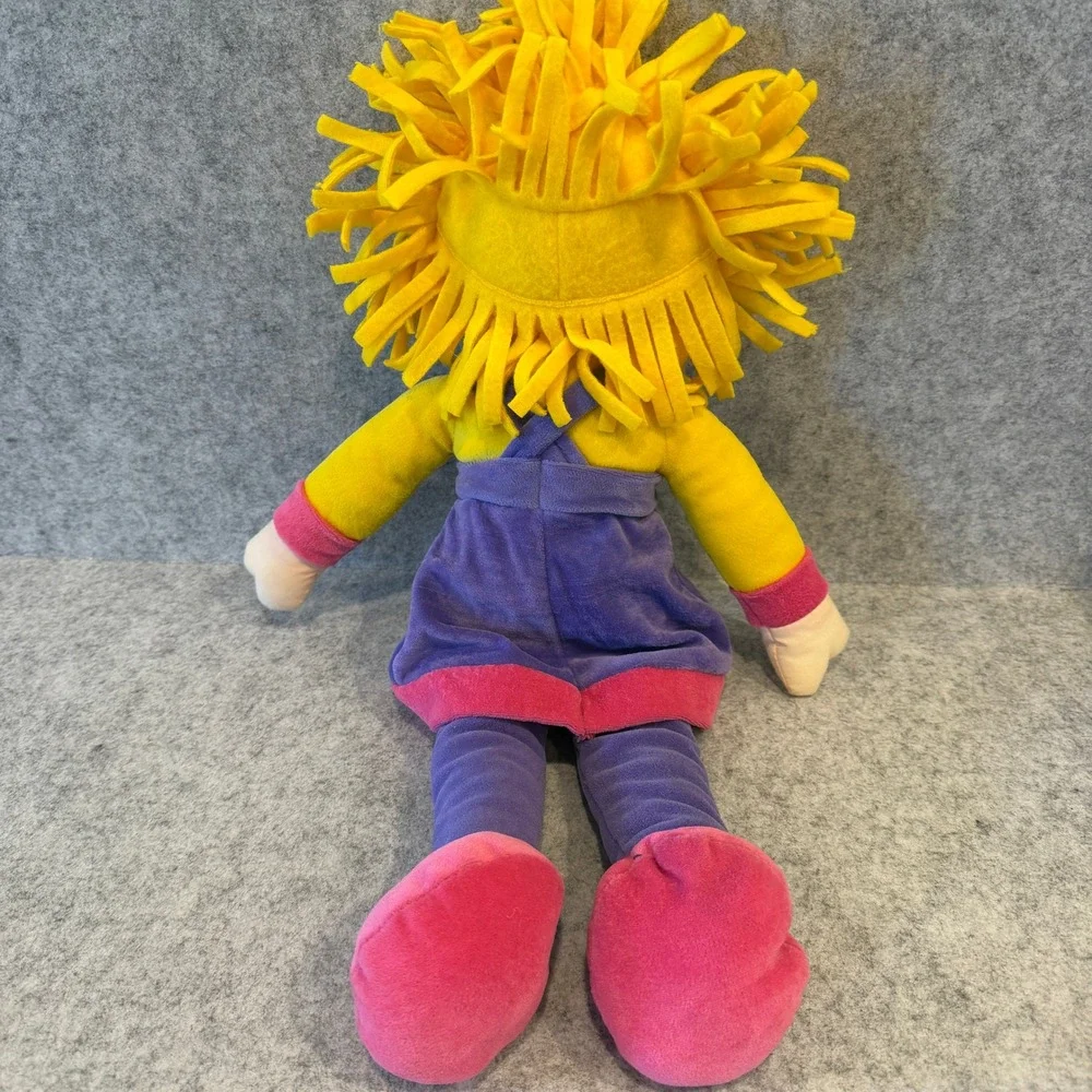 Vintage Rag‎ Tops Rag Doll by Well Made Toys 1999 Yellow Hair Purple Dress